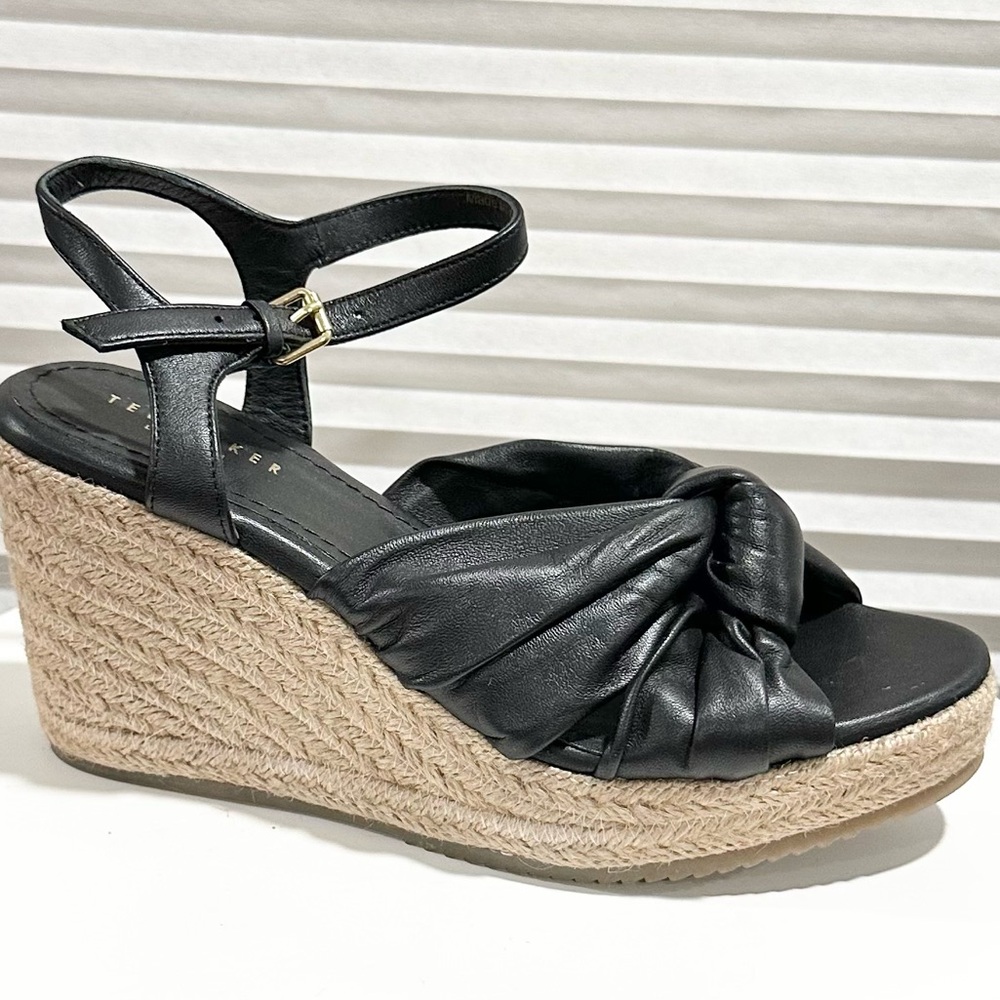 🌸TED BAKER🌸 Taymin Knotted Espadrille Wedge Sandal Size: 37 - Picture 4 of 12